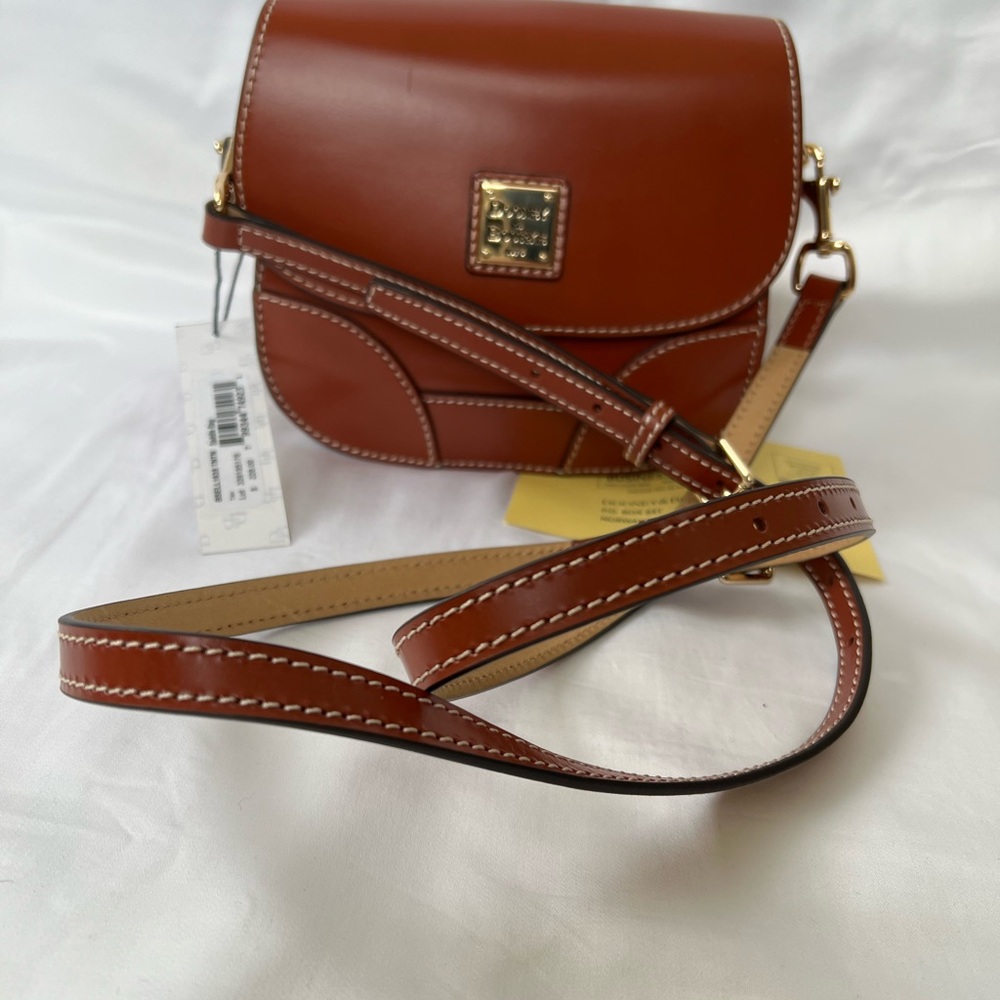 Dooney & Bourke Emerson Saddle Leather Crossbody Bag New